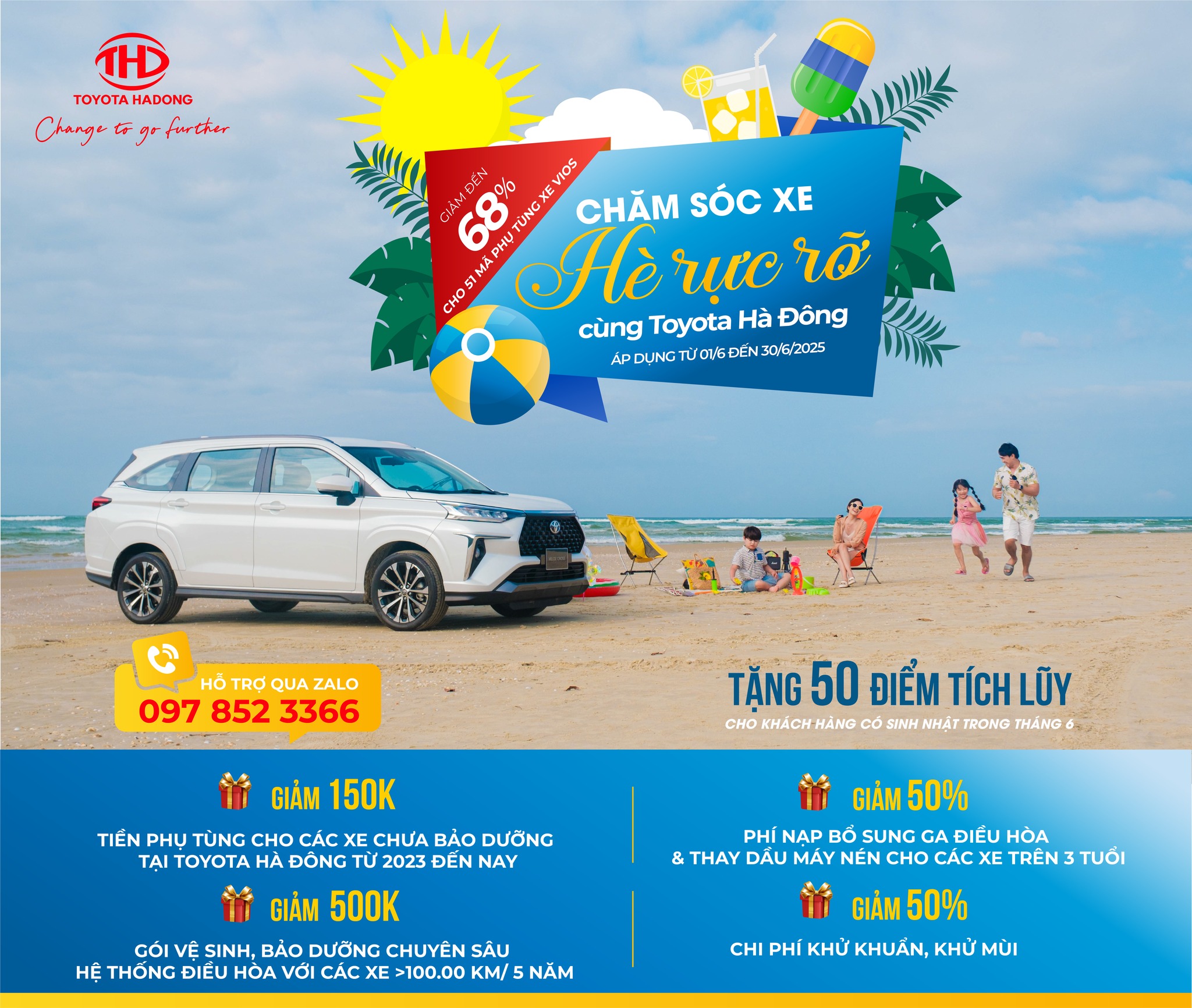 CHƯƠNG TRÌNH "CHĂM SÓC XE - HÈ RỰC RỠ" ƯU ĐÃI LÊN TỚI 68%